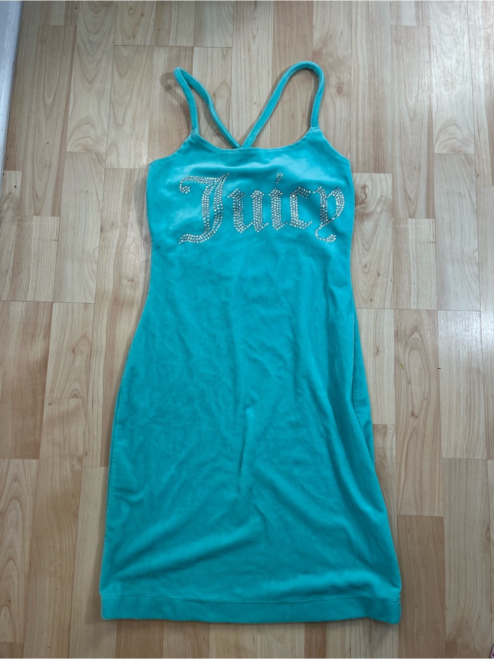 Juicy Couture velour mini dress sparkling rhinestone "Juicy" logo size medium